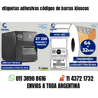 etiquetas adhesivas códigos de barras kioscos