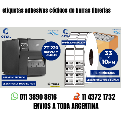 etiquetas adhesivas códigos de barras librerias