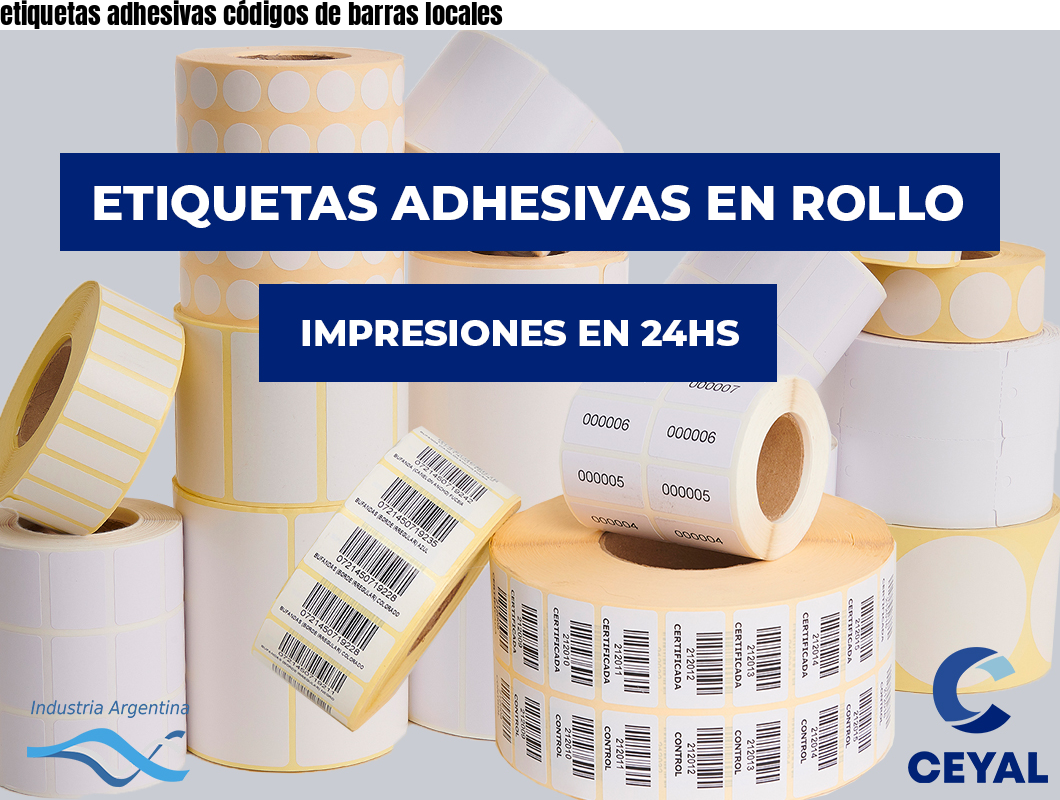 etiquetas adhesivas códigos de barras locales