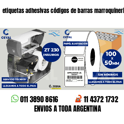 etiquetas adhesivas códigos de barras marroquinería