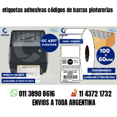 etiquetas adhesivas códigos de barras pinturerías