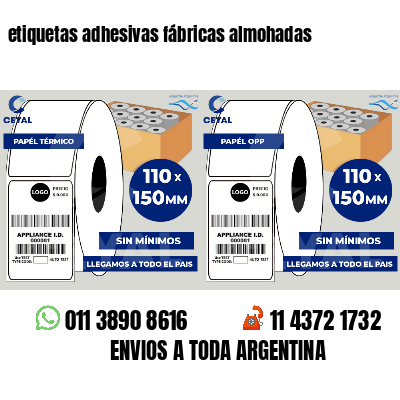 etiquetas adhesivas fábricas almohadas