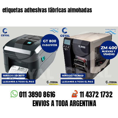 etiquetas adhesivas fábricas almohadas