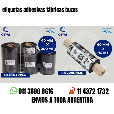 etiquetas adhesivas fábricas buzos