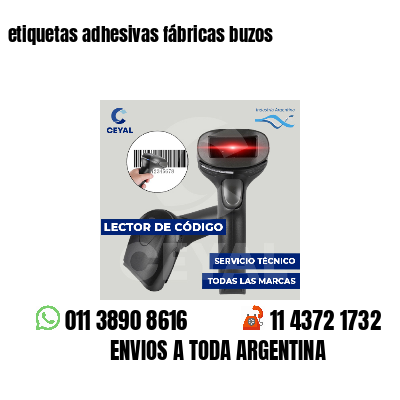 etiquetas adhesivas fábricas buzos
