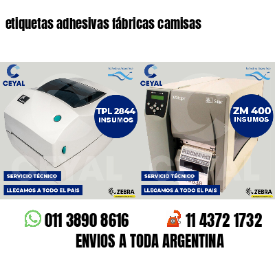 etiquetas adhesivas fábricas camisas