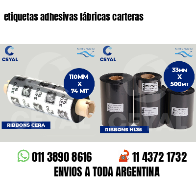 etiquetas adhesivas fábricas carteras