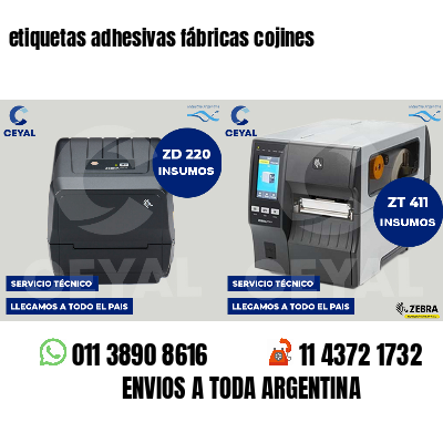 etiquetas adhesivas fábricas cojines