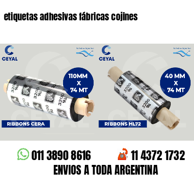 etiquetas adhesivas fábricas cojines