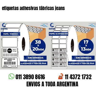 etiquetas adhesivas fábricas jeans