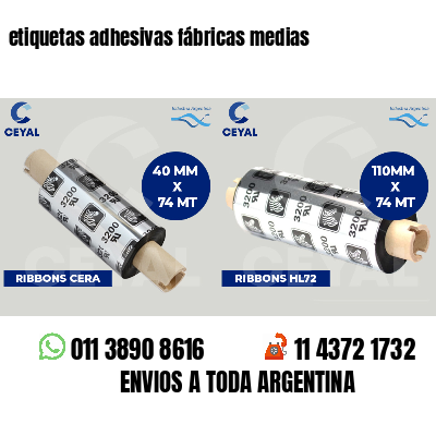 etiquetas adhesivas fábricas medias