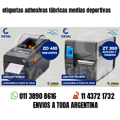 etiquetas adhesivas fábricas medias deportivas