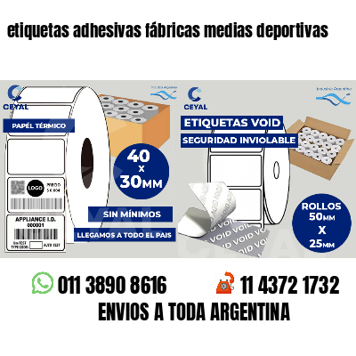 etiquetas adhesivas fábricas medias deportivas