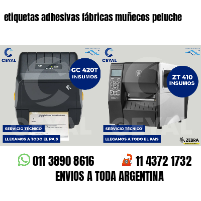 etiquetas adhesivas fábricas muñecos peluche