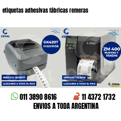 etiquetas adhesivas fábricas remeras
