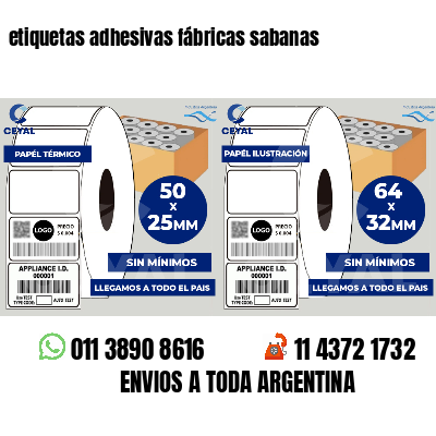 etiquetas adhesivas fábricas sabanas