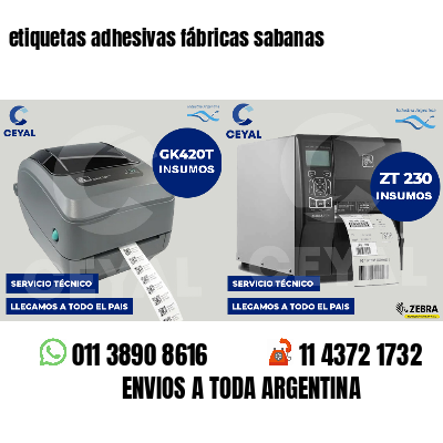 etiquetas adhesivas fábricas sabanas