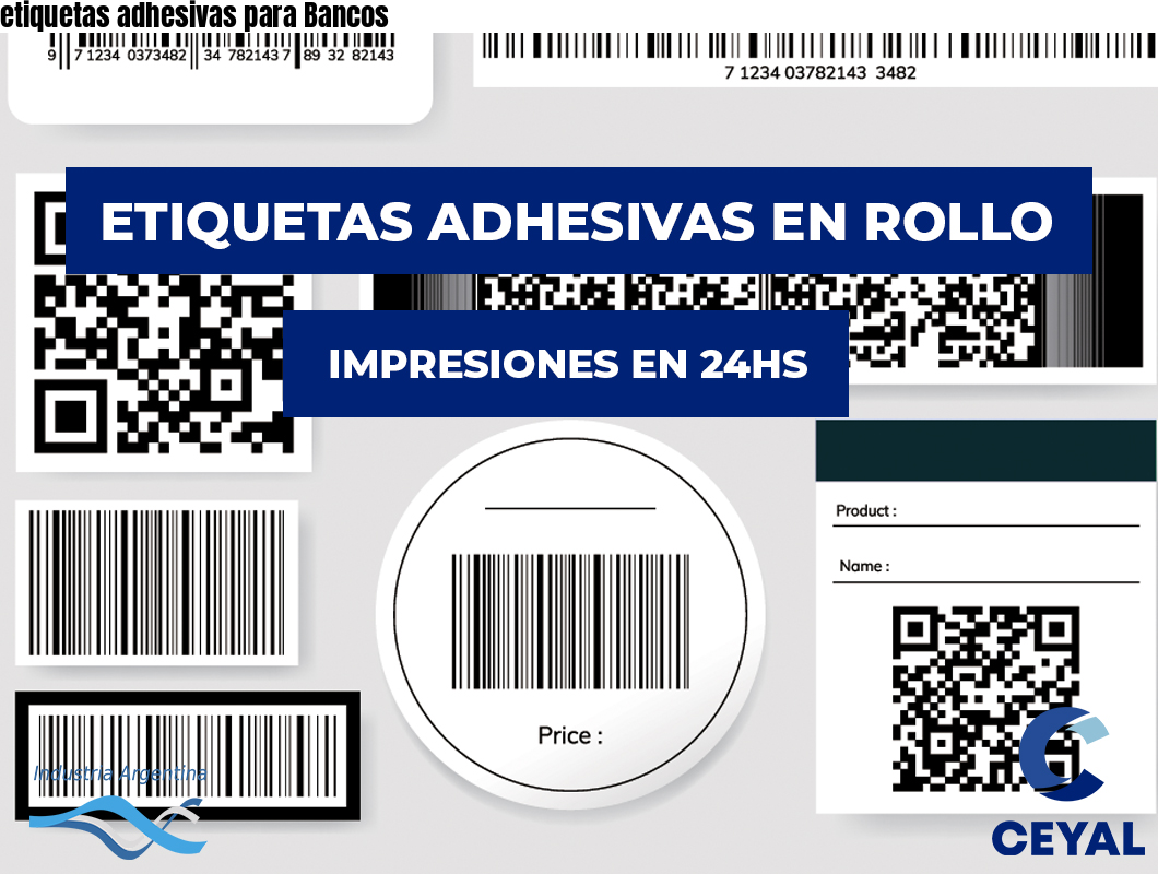 etiquetas adhesivas para Bancos
