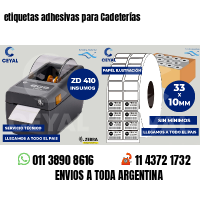 etiquetas adhesivas para Cadeterías