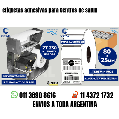 etiquetas adhesivas para Centros de salud