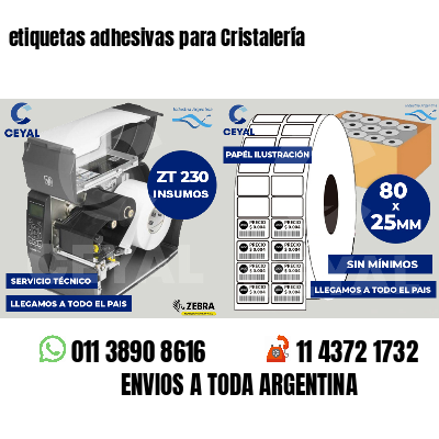 etiquetas adhesivas para Cristalería