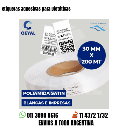 etiquetas adhesivas para Dietéticas