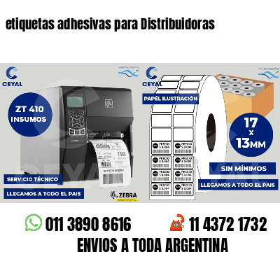 etiquetas adhesivas para Distribuidoras