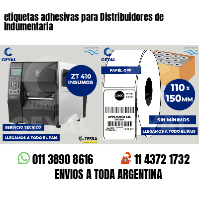 etiquetas adhesivas para Distribuidores de indumentaria