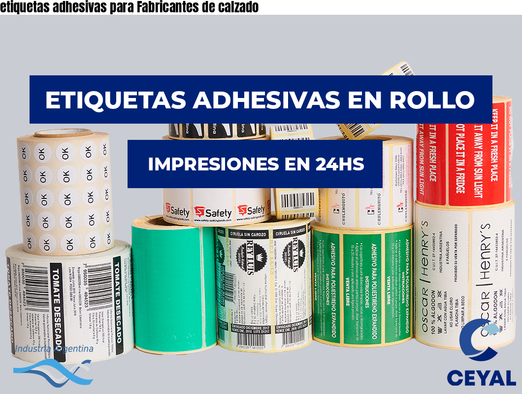 etiquetas adhesivas para Fabricantes de calzado