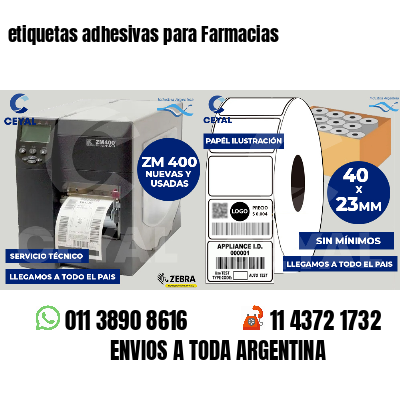 etiquetas adhesivas para Farmacias
