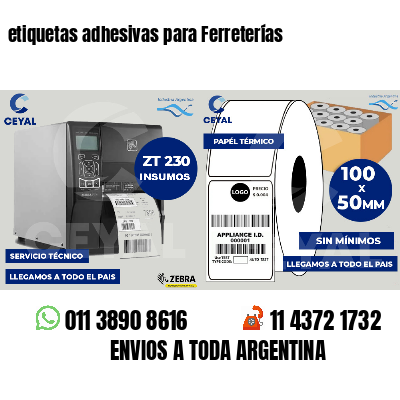 etiquetas adhesivas para Ferreterías