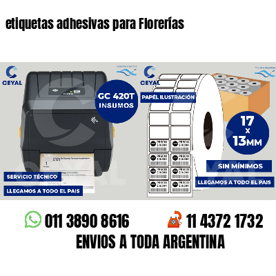 etiquetas adhesivas para Florerías