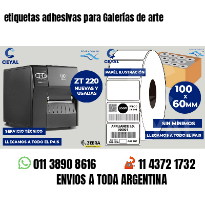 etiquetas adhesivas para Galerías de arte