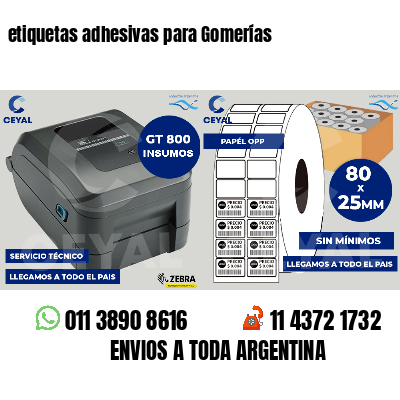 etiquetas adhesivas para Gomerías