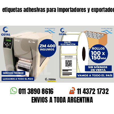 etiquetas adhesivas para Importadores y exportadores