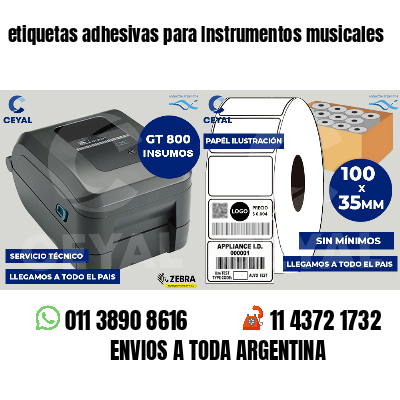 etiquetas adhesivas para Instrumentos musicales