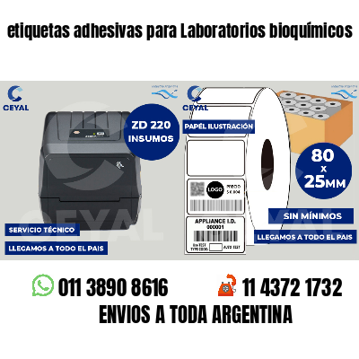 etiquetas adhesivas para Laboratorios bioquímicos