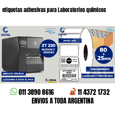 etiquetas adhesivas para Laboratorios químicos