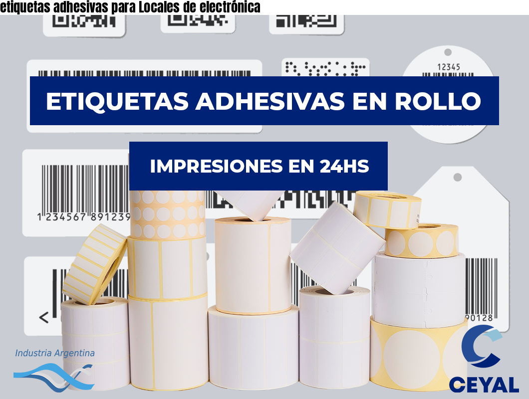 etiquetas adhesivas para Locales de electrónica