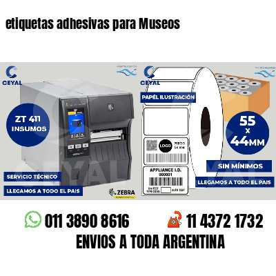etiquetas adhesivas para Museos