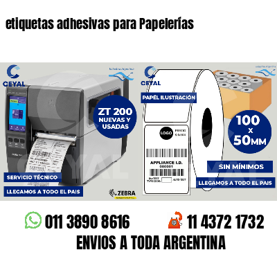 etiquetas adhesivas para Papelerías