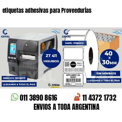 etiquetas adhesivas para Proveedurías