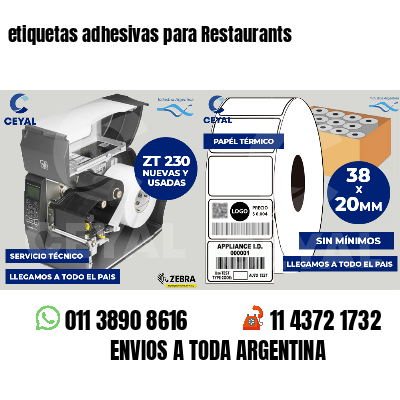 etiquetas adhesivas para Restaurants
