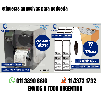 etiquetas adhesivas para Rotisería