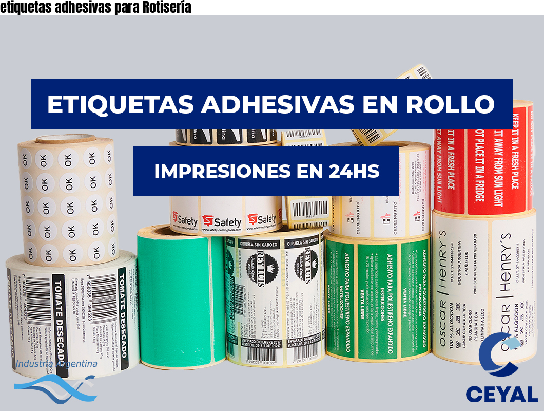 etiquetas adhesivas para Rotisería