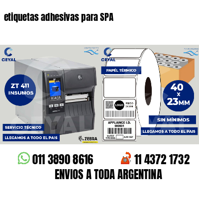etiquetas adhesivas para SPA