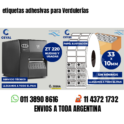 etiquetas adhesivas para Verdulerías