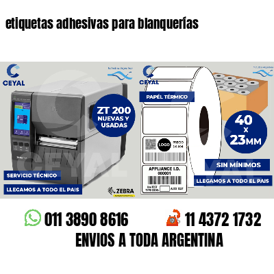 etiquetas adhesivas para blanquerías