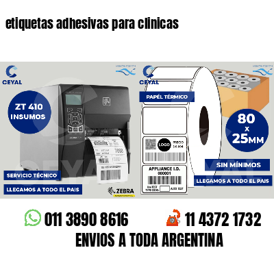 etiquetas adhesivas para clinicas