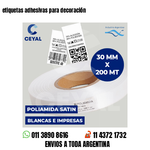 etiquetas adhesivas para decoración
